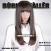 4 Wig Type Optional Dark Brown Front Layers with bang hairstyle human hair wig